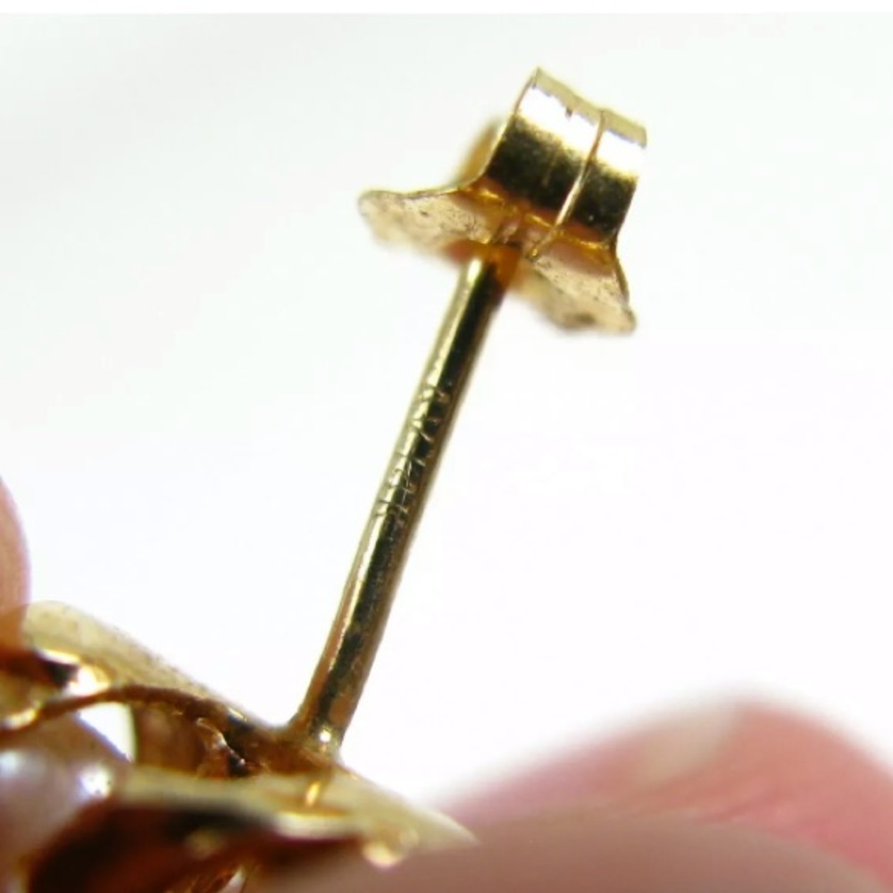 ❌❌❌SOLD❌❌❌VINTAGE SOLID 14KT GOLD FREASH WATER PEARL EARRINGS. FINAL PRICE. - Picture 12 of 12